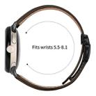 For Google Pixel Watch / Watch 2 / 3 41mm Lychee Texture Black Turtle Back Buckle Leather Watch Band(Coffee Color) - 3