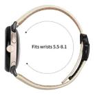 For Google Pixel Watch / Watch 2 / 3 41mm Lychee Texture Black Turtle Back Buckle Leather Watch Band(Creamy White) - 3