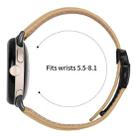 For Google Pixel Watch / Watch 2 / 3 41mm Lychee Texture Black Turtle Back Buckle Leather Watch Band(Camel) - 3