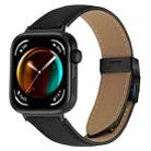 For Huawei Watch Fit 4 / Fit 4 Pro / Fit 3 Lychee Texture Black Turtle Back Buckle Leather Watch Band(Black) - 1
