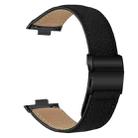For Huawei Watch Fit 4 / Fit 4 Pro / Fit 3 Lychee Texture Black Turtle Back Buckle Leather Watch Band(Black) - 2