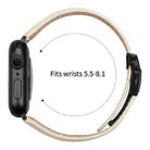 For Apple Watch 42mm / 41mm / 40mm / 38mm Lychee Texture Black Turtle Back Buckle Leather Watch Band(Creamy White) - 3