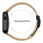 For Apple Watch 42mm / 41mm / 40mm / 38mm Lychee Texture Black Turtle Back Buckle Leather Watch Band(Camel) - 3