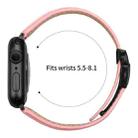 For Apple Watch 46mm / 49mm / 45mm / 44mm Lychee Texture Black Turtle Back Buckle Leather Watch Band(Pink) - 3