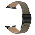 For Apple Watch 46mm / 49mm / 45mm / 44mm Lychee Texture Black Turtle Back Buckle Leather Watch Band(Gray) - 2