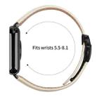 For Xiaomi Smart Bnad 9 Pro / Redmi Watch 5 Lychee Texture Black Turtle Back Buckle Leather Watch Band(Creamy White) - 3