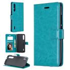 For Xiaomi Mi 9 Crazy Horse Texture Horizontal Flip Leather Case with Holder & Card Slots & Wallet & Photo Frame(Blue) - 1