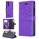 Crazy Horse Texture Horizontal Flip Leather Case with Holder & Card Slots & Wallet & Photo Frame For Xiaomi Mi A3(purple) - 1