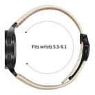 For Samsung Galaxy Watch 7 40 / 44mm Lychee Texture Black Turtle Back Buckle Leather Watch Band(Creamy White) - 3