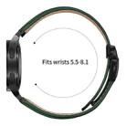 For Samsung Galaxy Watch 7 40 / 44mm Lychee Texture Black Turtle Back Buckle Leather Watch Band(Green) - 3