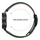 For Samsung Galaxy Watch 7 40 / 44mm Quick Release Lychee Texture Black Turtle Back Buckle Leather Watch Band(Green) - 3