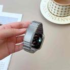 For Apple Watch 42mm / 41mm / 40mm / 38mm Curved Side Detachable Stainless Steel Watch Band(Titanium) - 3