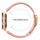 For Samsung Galaxy Watch 7 40 / 44mm Lychee Texture Rose Gold Turtle Back Buckle Leather Watch Band(Pink) - 3