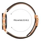For Samsung Galaxy Watch 7 40 / 44mm Lychee Texture Rose Gold Turtle Back Buckle Leather Watch Band(Coffee Color) - 3