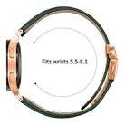 For Samsung Galaxy Watch 7 40 / 44mm Lychee Texture Rose Gold Turtle Back Buckle Leather Watch Band(Green) - 3