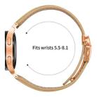 For Samsung Galaxy Watch 7 40 / 44mm Lychee Texture Rose Gold Turtle Back Buckle Leather Watch Band(Camel) - 3