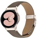 For Samsung Galaxy Watch 7 40 / 44mm Lychee Texture Starlight Turtle Back Buckle Leather Watch Band(Gray) - 1