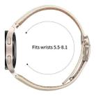 For Samsung Galaxy Watch 7 40 / 44mm Lychee Texture Starlight Turtle Back Buckle Leather Watch Band(Creamy White) - 3