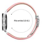 For Samsung Galaxy Watch 7 40 / 44mm Lychee Texture Silver Turtle Back Buckle Leather Watch Band(Pink) - 3