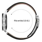 For Samsung Galaxy Watch 7 40 / 44mm Lychee Texture Silver Turtle Back Buckle Leather Watch Band(Black) - 3