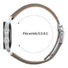 For Samsung Galaxy Watch 7 40 / 44mm Lychee Texture Silver Turtle Back Buckle Leather Watch Band(Gray) - 3