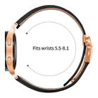 For Samsung Galaxy Watch 7 40 / 44mm Quick Release Lychee Texture Rose Gold Turtle Back Buckle Leather Watch Band(Black) - 3