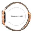 For Samsung Galaxy Watch 7 40 / 44mm Quick Release Lychee Texture Rose Gold Turtle Back Buckle Leather Watch Band(Gray) - 3