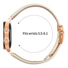 For Samsung Galaxy Watch 7 40 / 44mm Quick Release Lychee Texture Rose Gold Turtle Back Buckle Leather Watch Band(Creamy White) - 3