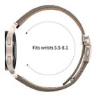 For Samsung Galaxy Watch 7 40 / 44mm Quick Release Lychee Texture Starlight Turtle Back Buckle Leather Watch Band(Gray) - 3