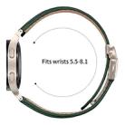 For Samsung Galaxy Watch 7 40 / 44mm Quick Release Lychee Texture Starlight Turtle Back Buckle Leather Watch Band(Green) - 3