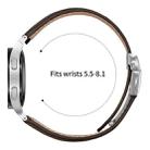 For Samsung Galaxy Watch 7 40 / 44mm Quick Release Lychee Texture Silver Turtle Back Buckle Leather Watch Band(Coffee Color) - 3