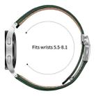 For Samsung Galaxy Watch 7 40 / 44mm Quick Release Lychee Texture Silver Turtle Back Buckle Leather Watch Band(Green) - 3