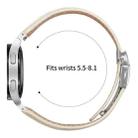 For Samsung Galaxy Watch 7 40 / 44mm Quick Release Lychee Texture Silver Turtle Back Buckle Leather Watch Band(Creamy White) - 3