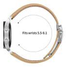 For Samsung Galaxy Watch 7 40 / 44mm Quick Release Lychee Texture Silver Turtle Back Buckle Leather Watch Band(Camel) - 3