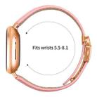 For Fitbit Versa 3 / 4 Lychee Texture Rose Gold Turtle Back Buckle Leather Watch Band(Pink) - 3