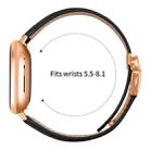 For Fitbit Versa 3 / 4 Lychee Texture Rose Gold Turtle Back Buckle Leather Watch Band(Black) - 3
