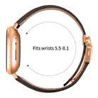For Fitbit Versa 3 / 4 Lychee Texture Rose Gold Turtle Back Buckle Leather Watch Band(Coffee Color) - 3