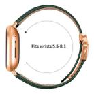 For Fitbit Versa 3 / 4 Lychee Texture Rose Gold Turtle Back Buckle Leather Watch Band(Green) - 3