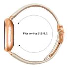 For Fitbit Versa 3 / 4 Lychee Texture Rose Gold Turtle Back Buckle Leather Watch Band(Creamy White) - 3