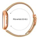 For Fitbit Versa 3 / 4 Lychee Texture Rose Gold Turtle Back Buckle Leather Watch Band(Camel) - 3