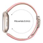 For Fitbit Versa 3 / 4 Lychee Texture Starlight Turtle Back Buckle Leather Watch Band(Pink) - 3