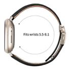 For Fitbit Versa 3 / 4 Lychee Texture Starlight Turtle Back Buckle Leather Watch Band(Black) - 3