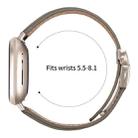 For Fitbit Versa 3 / 4 Lychee Texture Starlight Turtle Back Buckle Leather Watch Band(Gray) - 3