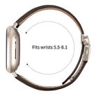 For Fitbit Versa 3 / 4 Lychee Texture Starlight Turtle Back Buckle Leather Watch Band(Coffee Color) - 3