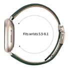 For Fitbit Versa 3 / 4 Lychee Texture Starlight Turtle Back Buckle Leather Watch Band(Green) - 3