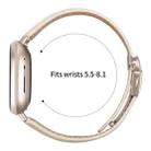 For Fitbit Versa 3 / 4 Lychee Texture Starlight Turtle Back Buckle Leather Watch Band(Creamy White) - 3