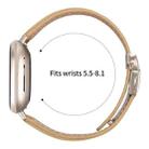 For Fitbit Versa 3 / 4 Lychee Texture Starlight Turtle Back Buckle Leather Watch Band(Camel) - 3