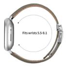 For Fitbit Versa 3 / 4 Lychee Texture Silver Turtle Back Buckle Leather Watch Band(Gray) - 3