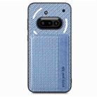 For Nothing Phone 3a Carbon Fiber Magnetic Card Bag Phone Case(Blue) - 2
