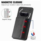 For Nothing Phone 3a Carbon Fiber Magnetic Card Bag Phone Case(Black) - 3